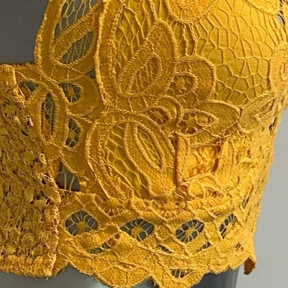 🆕 Free People Gold Intimates Bra - Picture 5 of 11